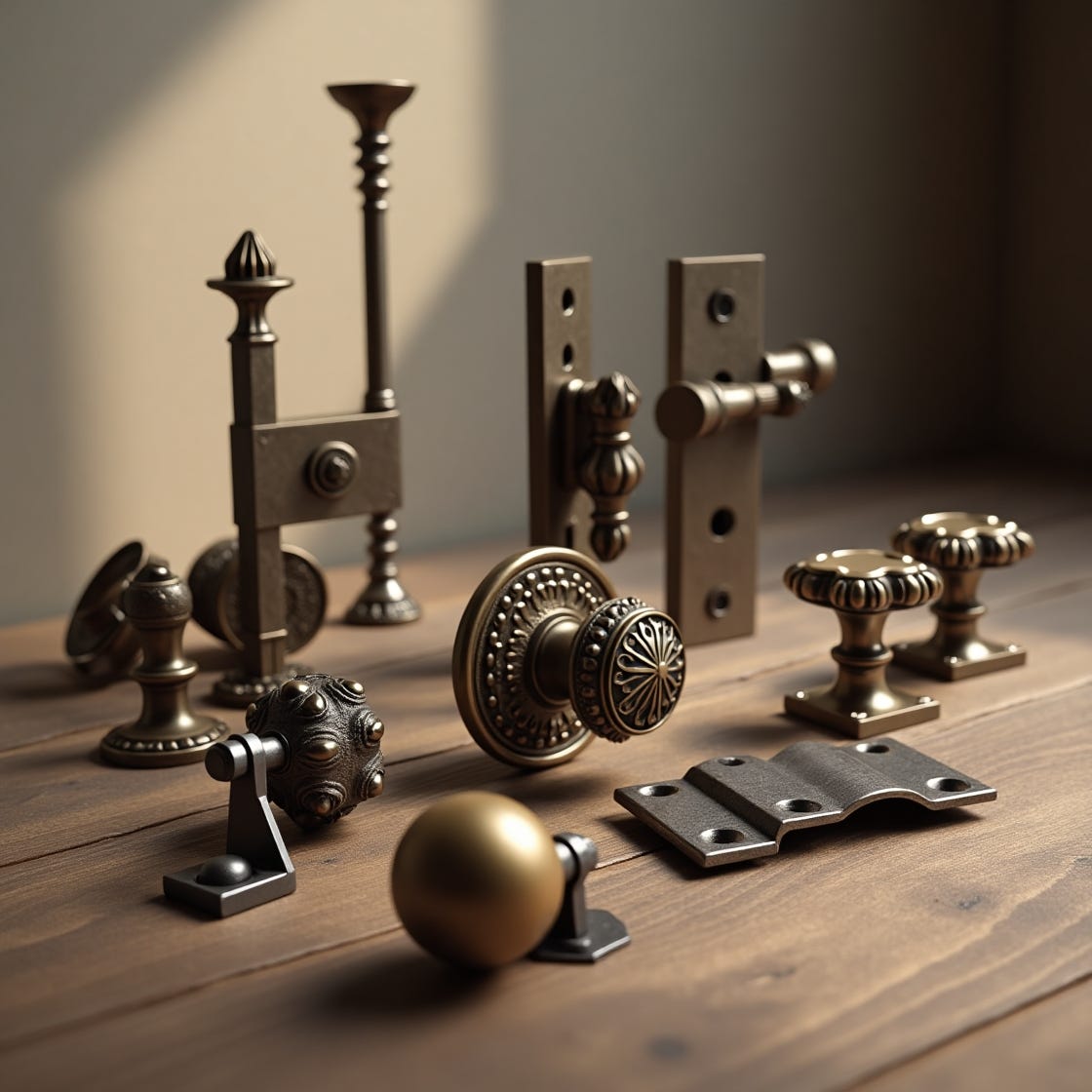 Architectural brushed brass lever handles on premium doors